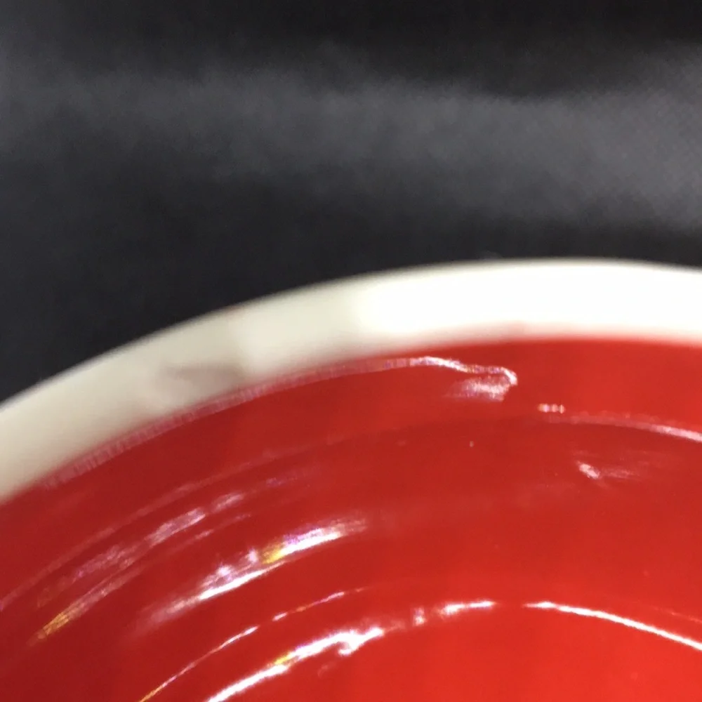 Vintage Magenta Snowman Mug Red and White